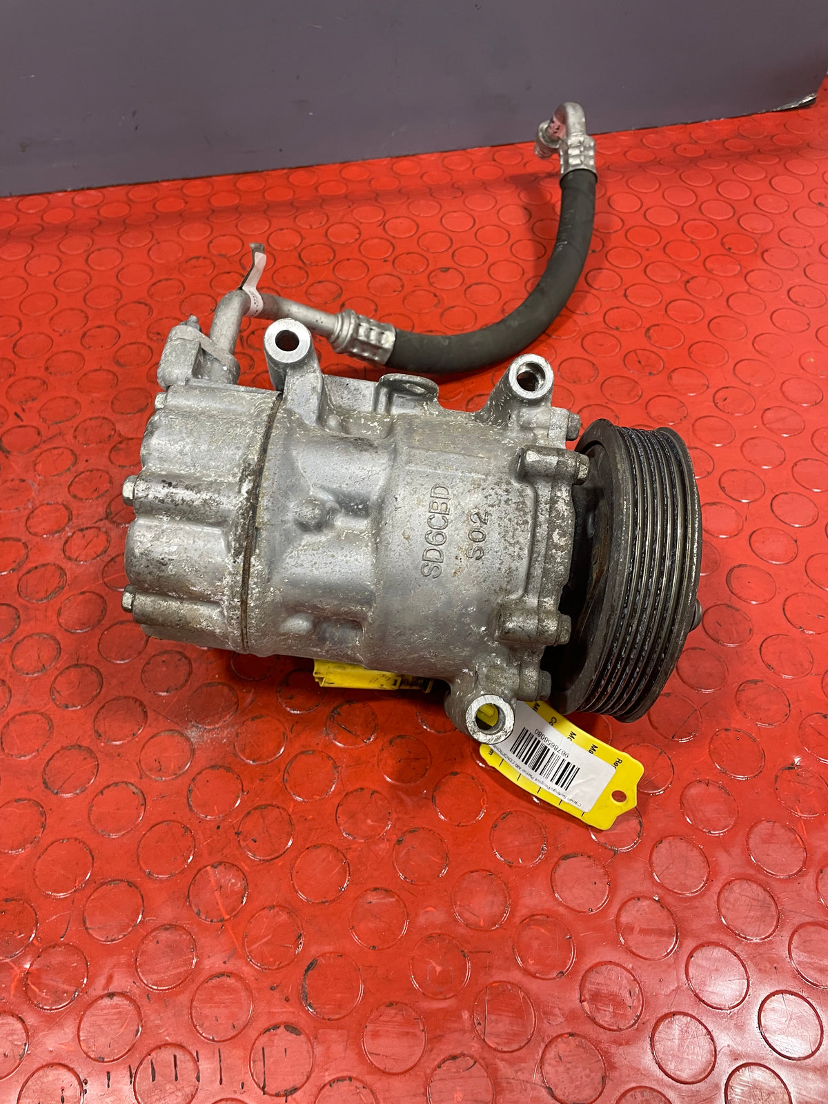 Citroen Berlingo/Peugeot Partner AIR CONDITIONING PUMP W/ HOSE (2Pin) 2011-2018 P/N 9678656080