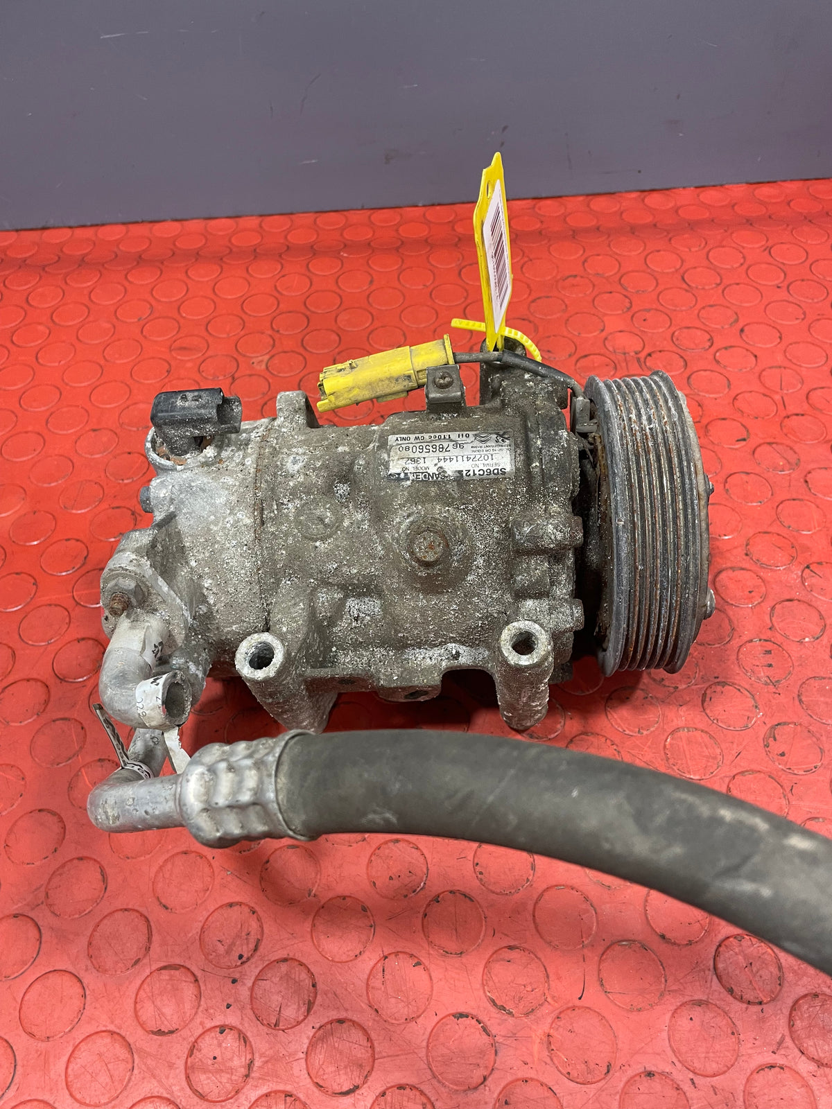 Citroen Berlingo/Peugeot Partner AIR CONDITIONING PUMP W/ HOSE (2Pin) 2011-2018 P/N 9678656080 - 4