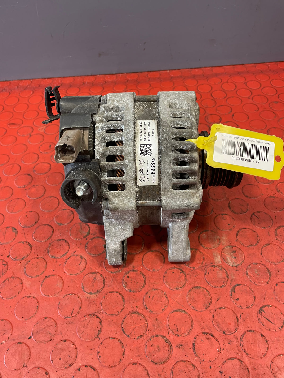 Citroen Berlingo/Dispatch /Peugeot Partner/Vauxhall Combo/Toyota Proace City ALTERNATOR 1.5 2019-2024 P/N 9820893880 - 12