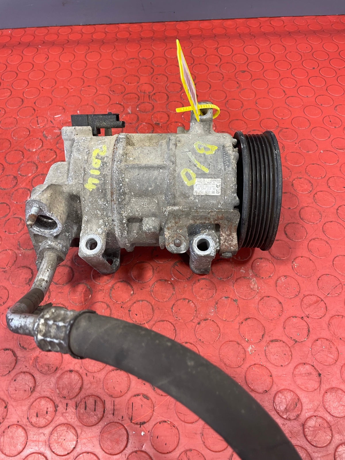 Citroen Berlingo/Peugeot Partner AIR CONDITIONING PUMP (2Pin) With Hose 2008-2016 P/N 9802875780 - 6
