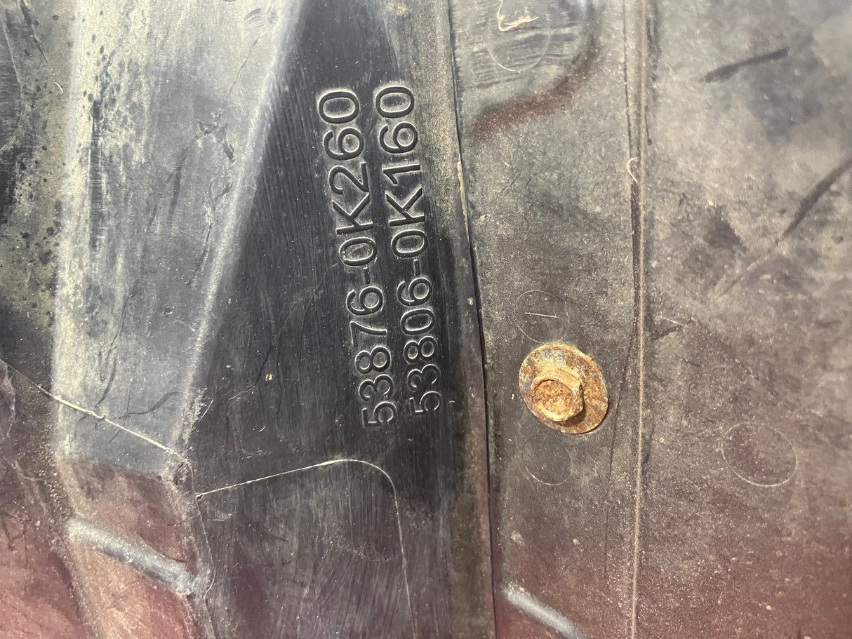 Toyota Hilux WHEEL ARCH AND MUDGUARD LINER PASSENGER SIDE 2016-2020 Single Cab P/N 53876-0K260 / 53806-0K160