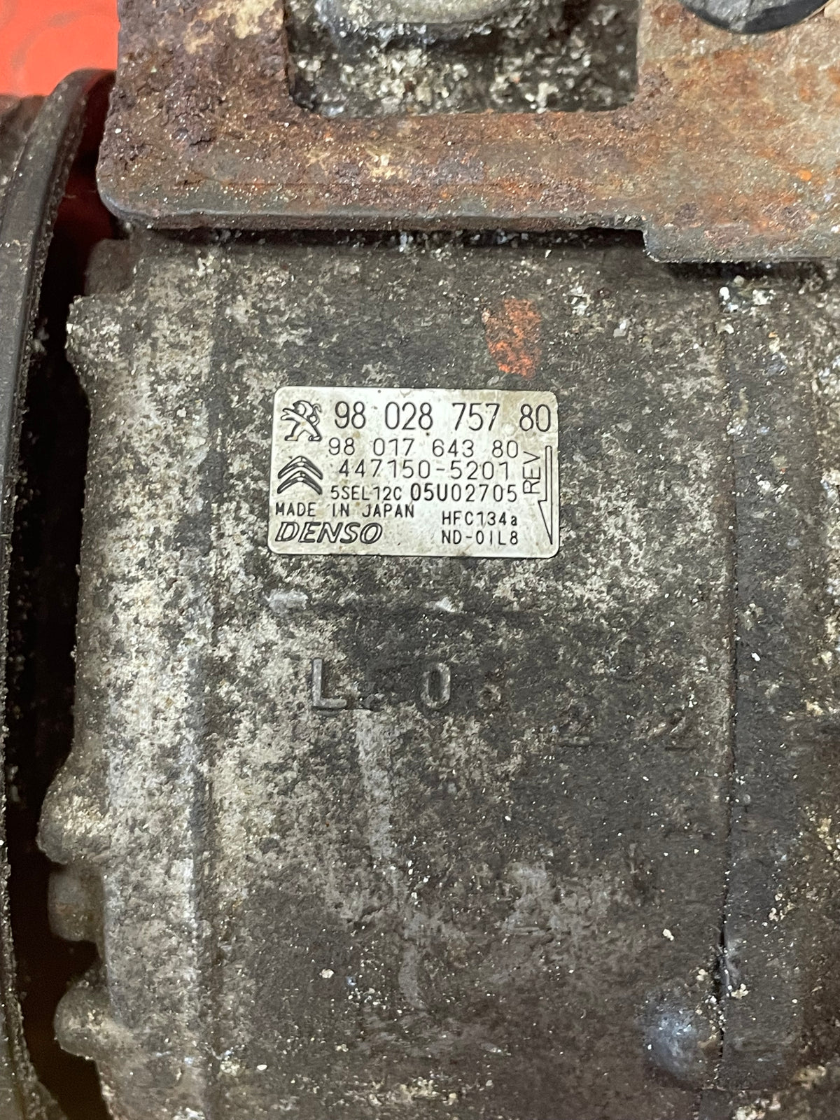 Citroen Berlingo/Peugeot Partner AIR CONDITIONING PUMP (2Pin) 2008-2016 P/N 9802875780 - 4