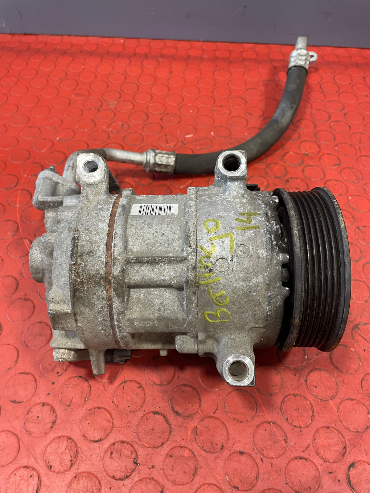 Citroen Berlingo/Peugeot Partner AIR CONDITIONING PUMP (2Pin) With Hoses 2008-2016 P/N 9802875780 - 10