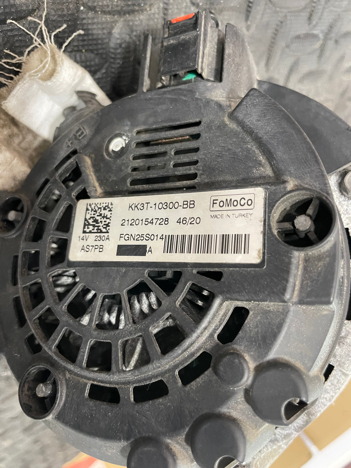 Ford Transit Custom ALTERNATOR w/ ROLLER 2.0 MK8 (1 PIN) 2016-2023 P/N KK3T10300BB - 1