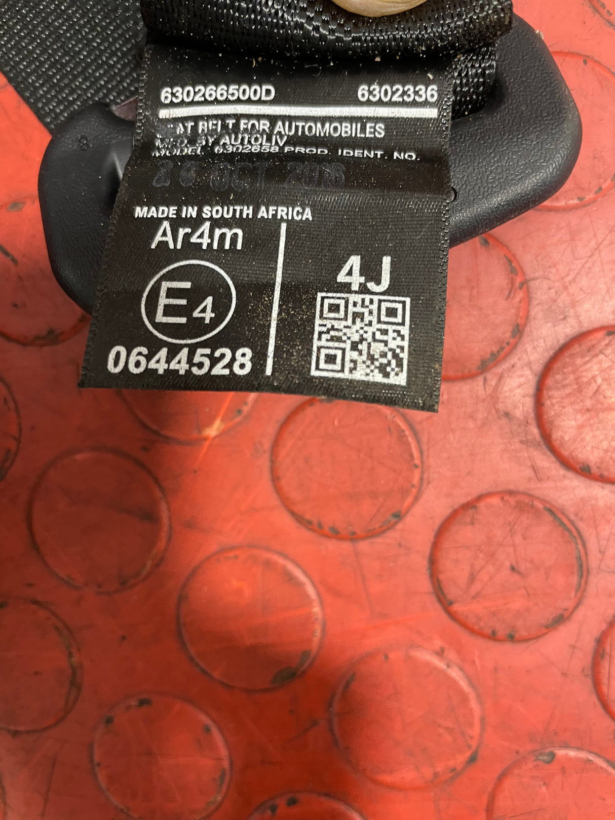 Toyota Hilux Invincible SAFETY SEAT BELT Passenger's Side Back Seat 2016-2023 P/N 630266500D