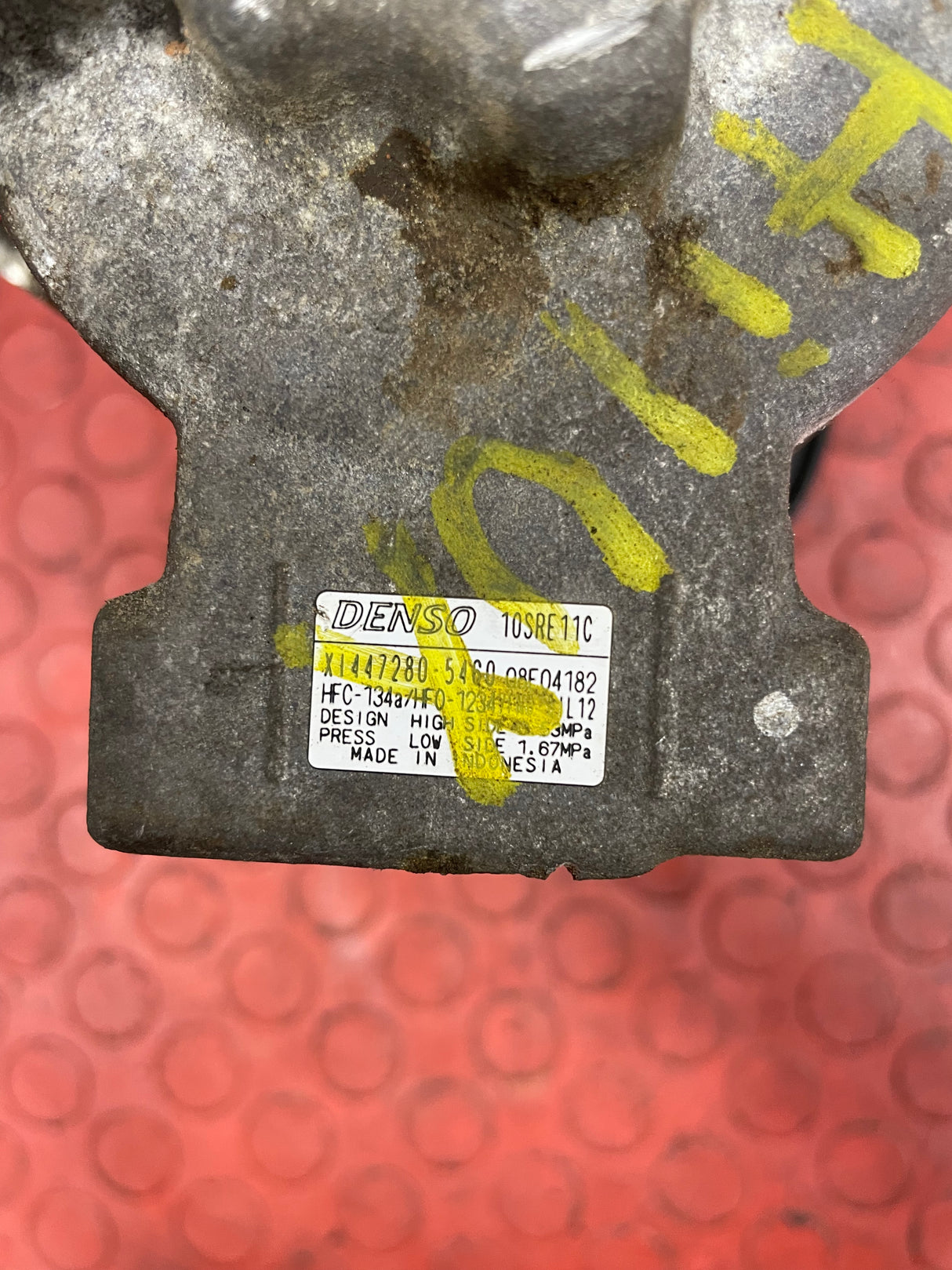Toyota Hilux Invincible AIR CONDITIONING PUMP / AIRCON COMPRESSOR 2016-2023 DENSO P/N 10SRE11C