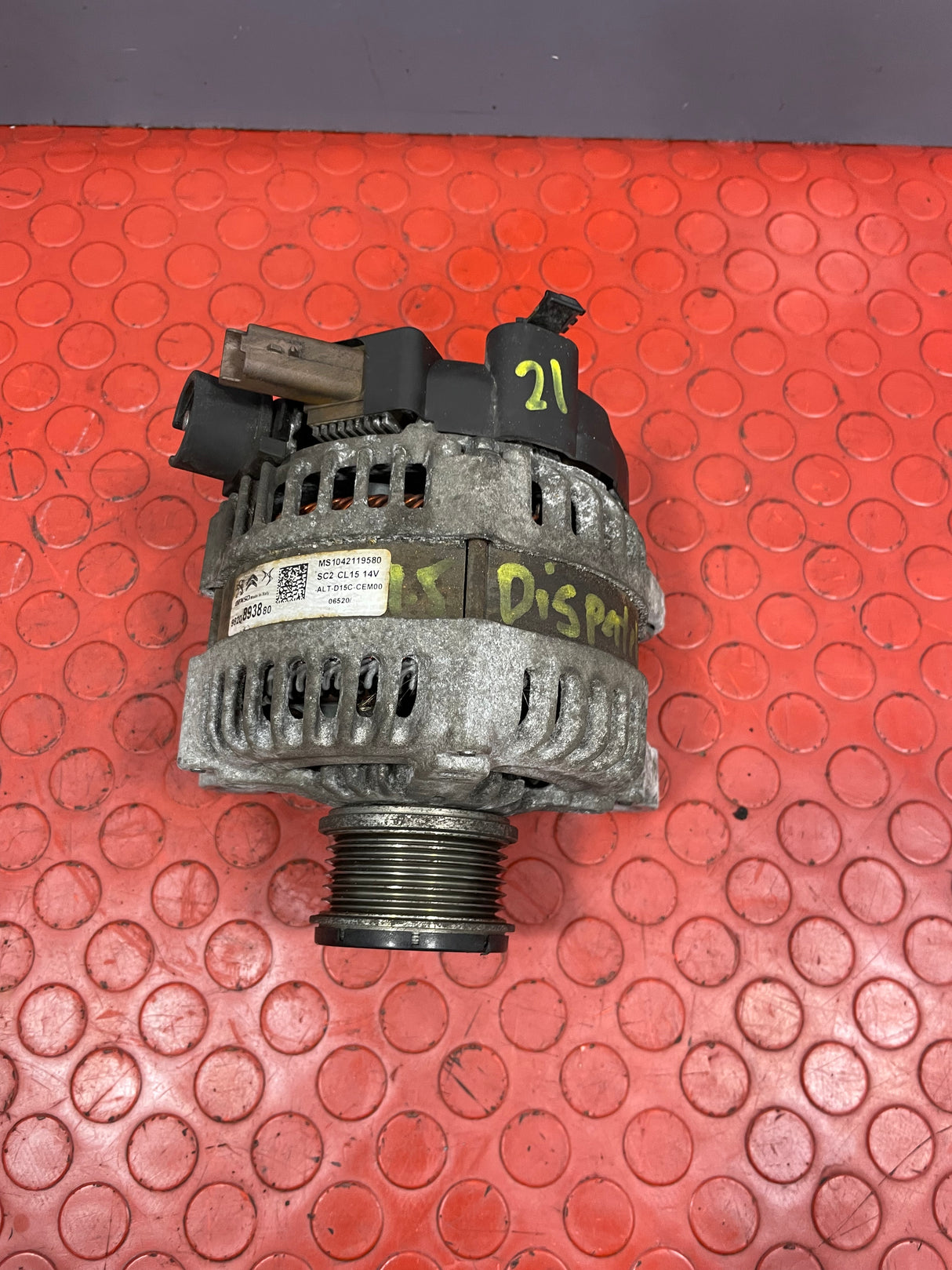 Citroen Berlingo/Dispatch /Peugeot Partner/Vauxhall Combo/Toyota Proace City ALTERNATOR 1.5 2016-2024 P/N 9820893880 - 2