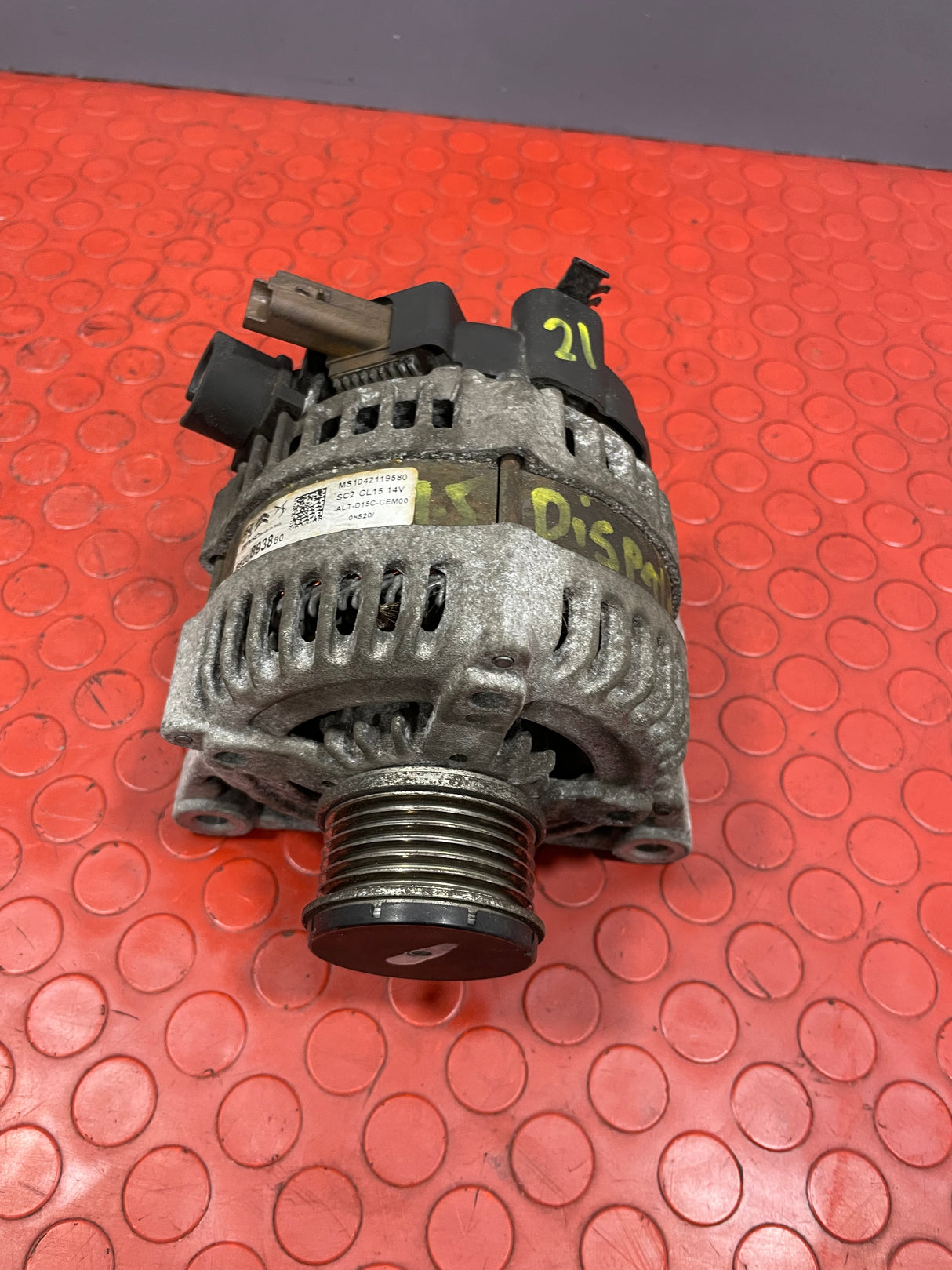 Citroen Berlingo/Dispatch /Peugeot Partner/Vauxhall Combo/Toyota Proace City ALTERNATOR 1.5 2016-2024 P/N 9820893880 - 2