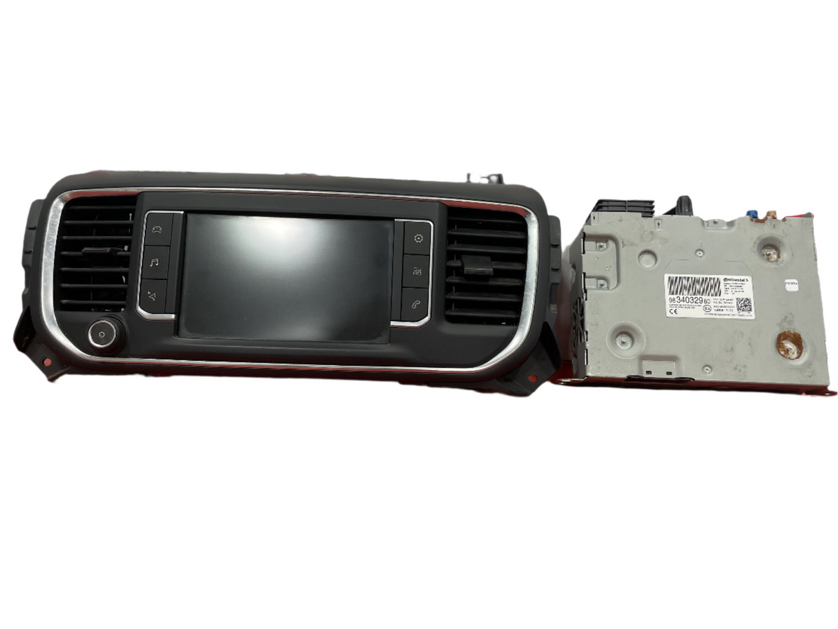 Citroen Dispatch/Peugeot Expert/Vauxhall Vivaro/Toyota Proace MULTI FUNCTION RADIO AUDIO AND SAT NAV DISPLAY WITH SURROUND AND HEAD UNIT 2016-2024 P/N 9831665880 9834032980
