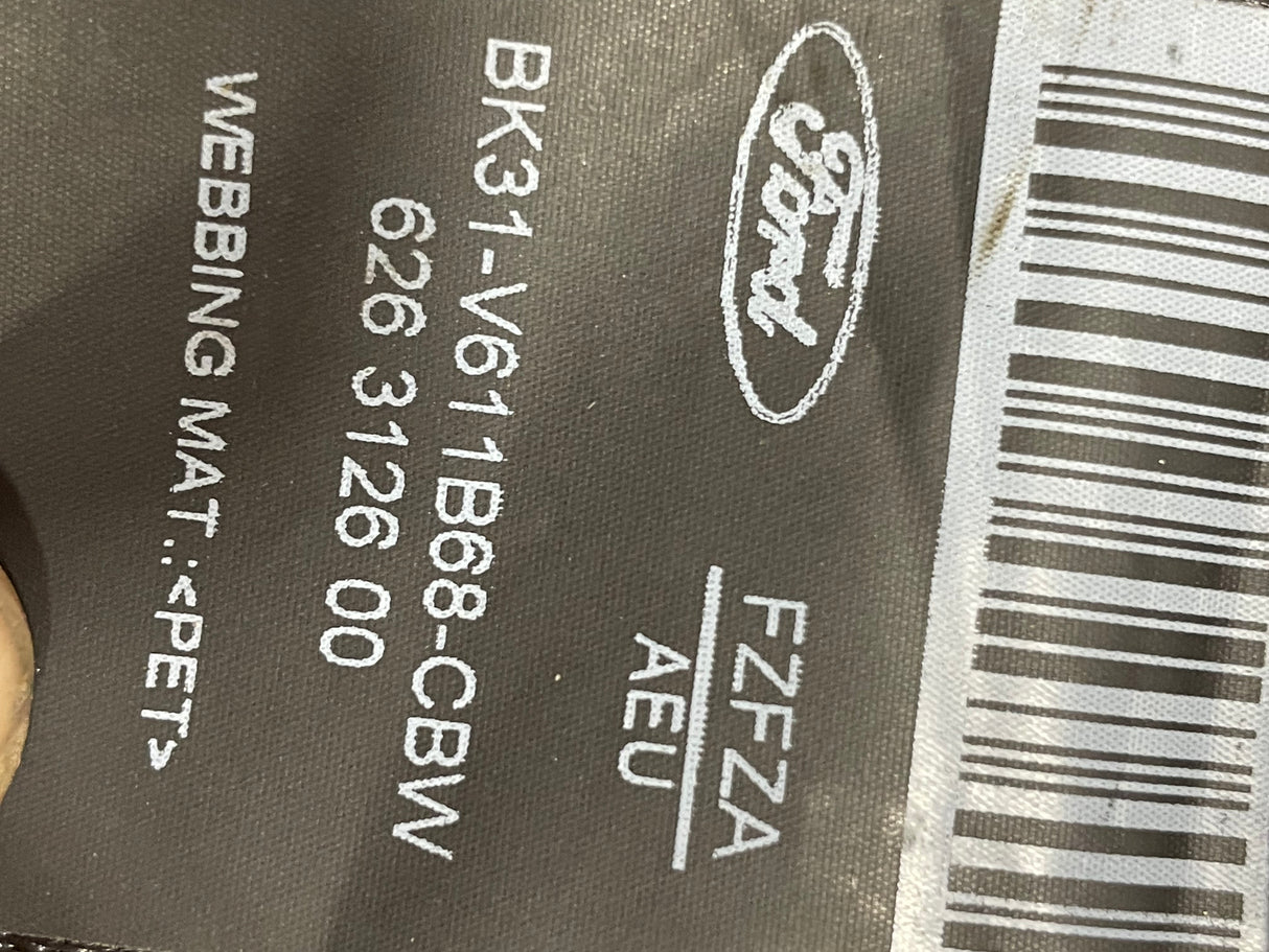 Ford Transit MK8 Tipper Crew Cab REAR RIGHT SEAT BELT P/N BK31V611B68CBW