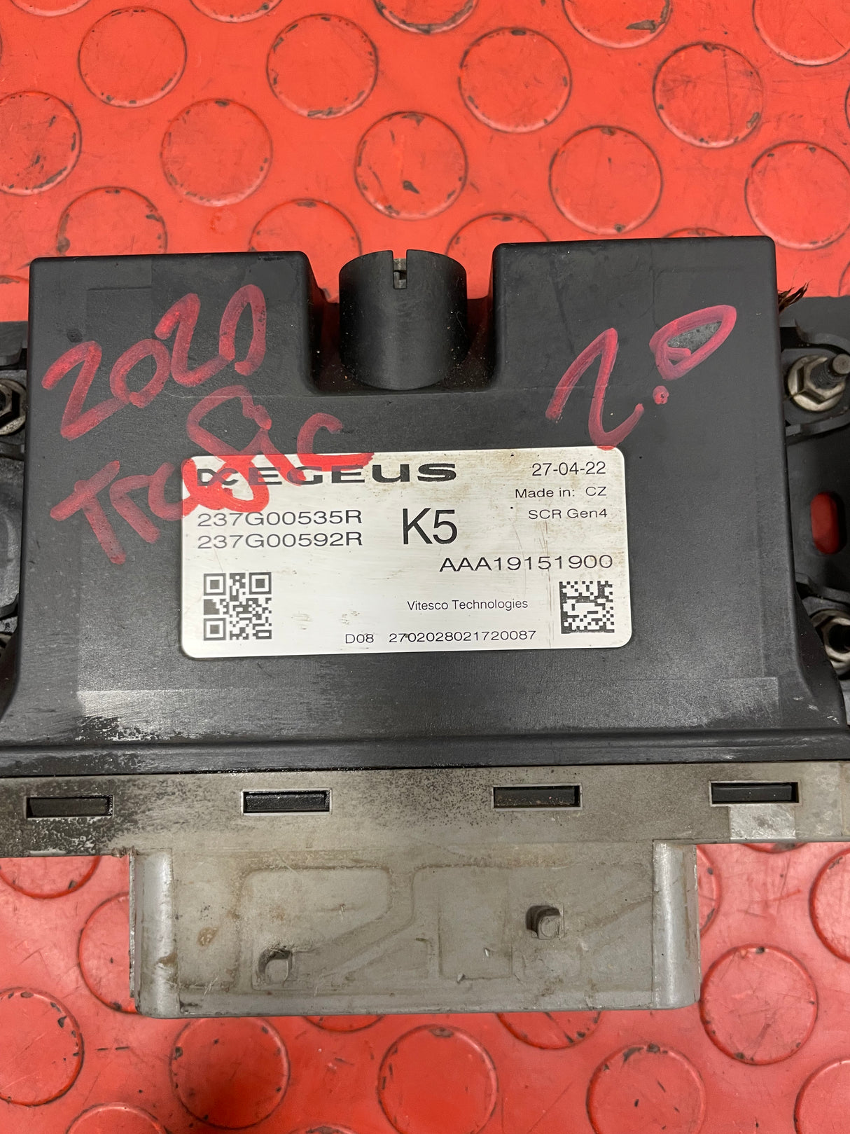 Renault Trafic/Nissan NV300 ADBLUE CONTROL MODULE 2.0 2019-2024 P/N 237G00535R / 237G00592R