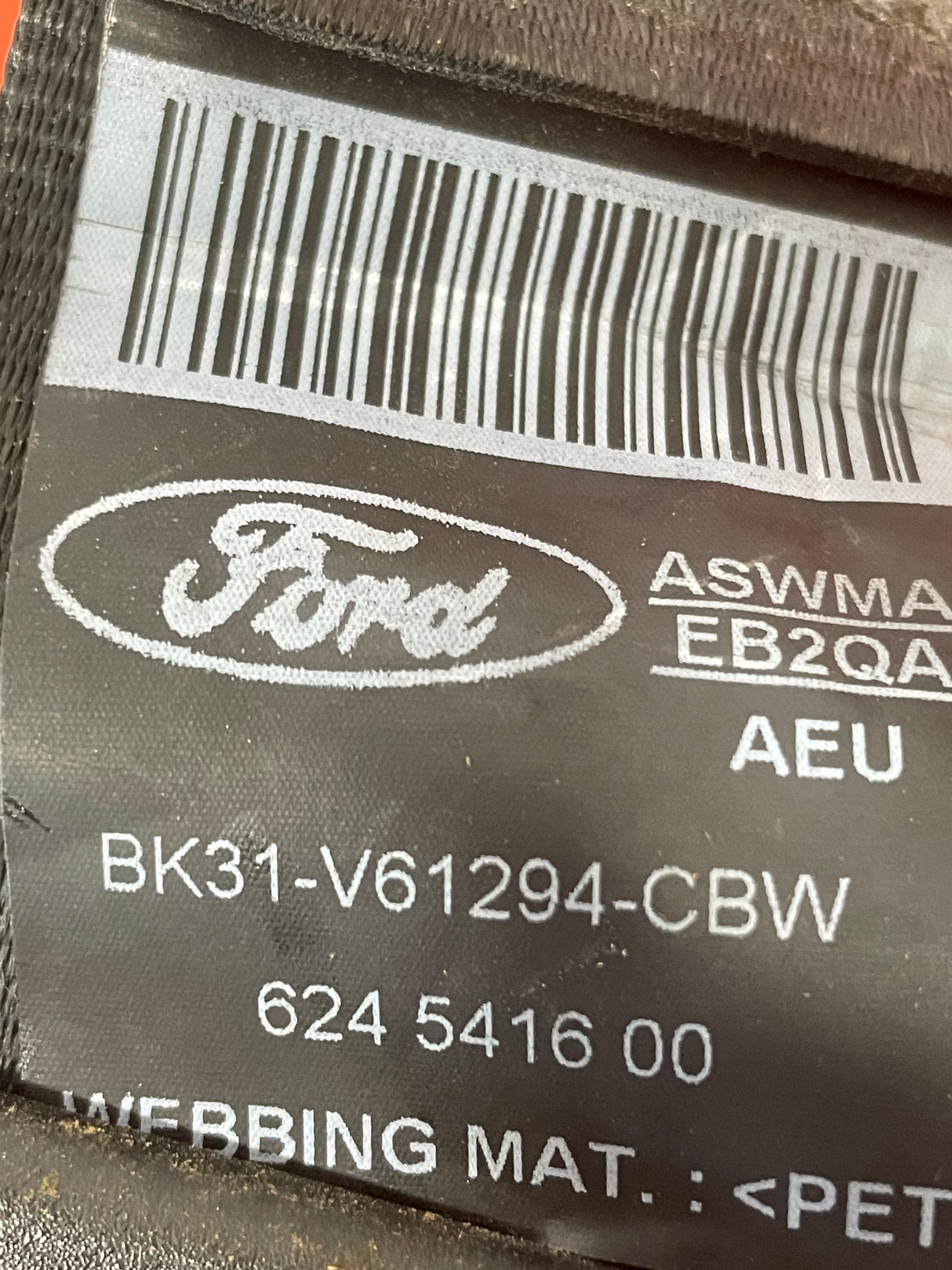 Ford Transit Custom DRIVERS SIDE FRONT SEATBELT RESTRAINT 2013-2018 P/N BK31V61294CBW