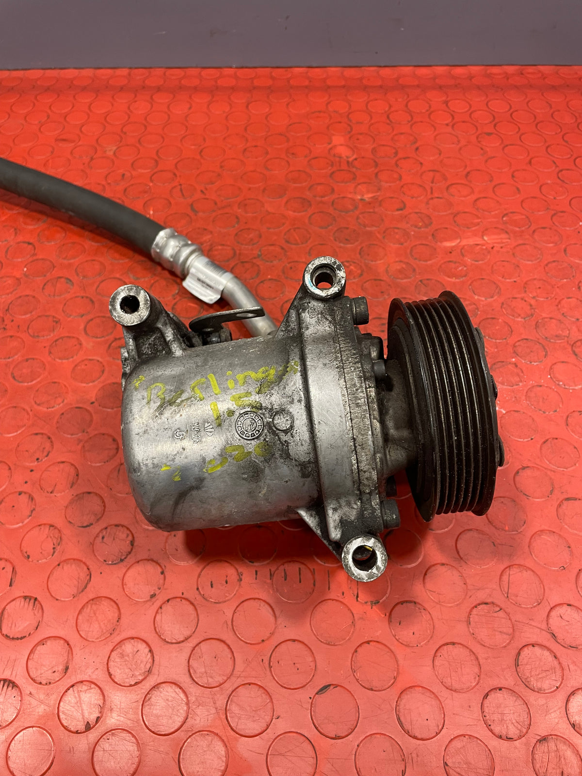 Citroen Berlingo/Peugeot Partner/Vauxhall Combo/Toyota Proace City AIR CONDITIONING PUMP 1.5 2 PIN With Hoses 2019-2024 P/N 9810349980 - 7