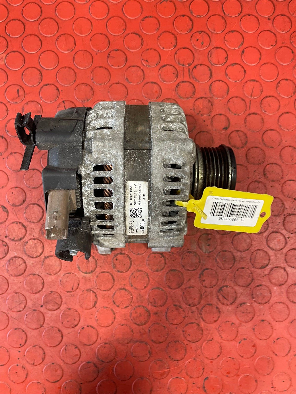 Citroen Berlingo/Dispatch /Peugeot Partner/Vauxhall Combo/Toyota Proace City ALTERNATOR 1.5 2019-2024 P/N 9820893880 - 12