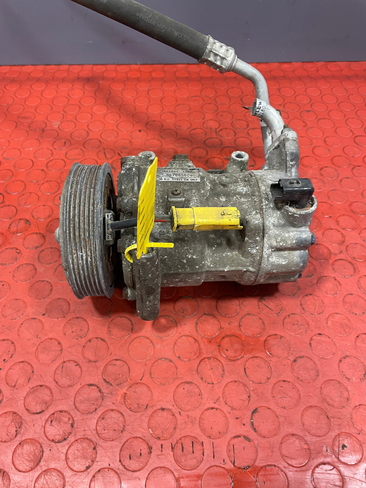 Citroen Berlingo/Peugeot Partner AIR CONDITIONING PUMP W/ HOSE (2Pin) 2011-2018 P/N 9678656080 - 4