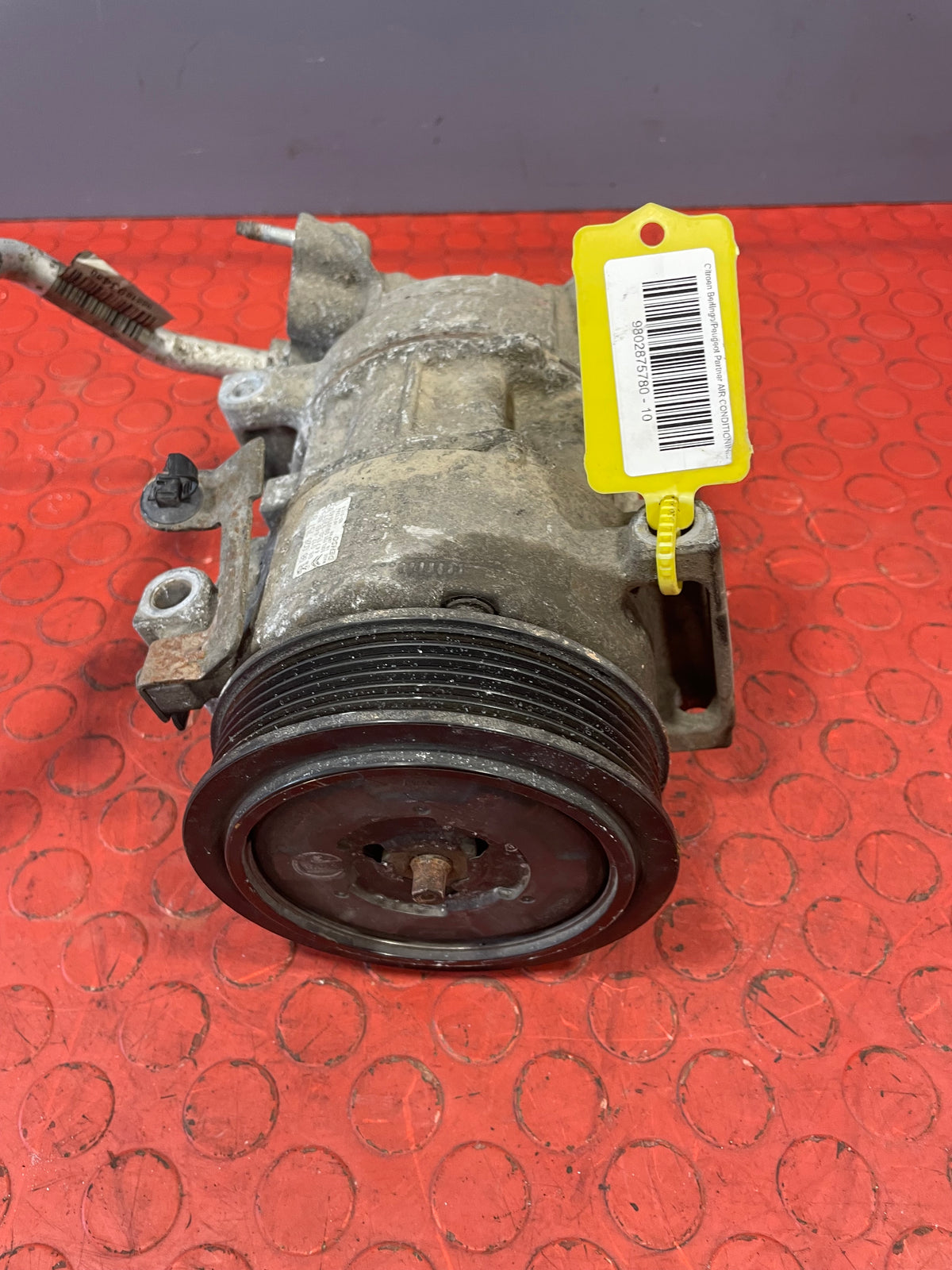 Citroen Berlingo/Peugeot Partner AIR CONDITIONING PUMP (2Pin) With Hoses 2008-2016 P/N 9802875780 - 10