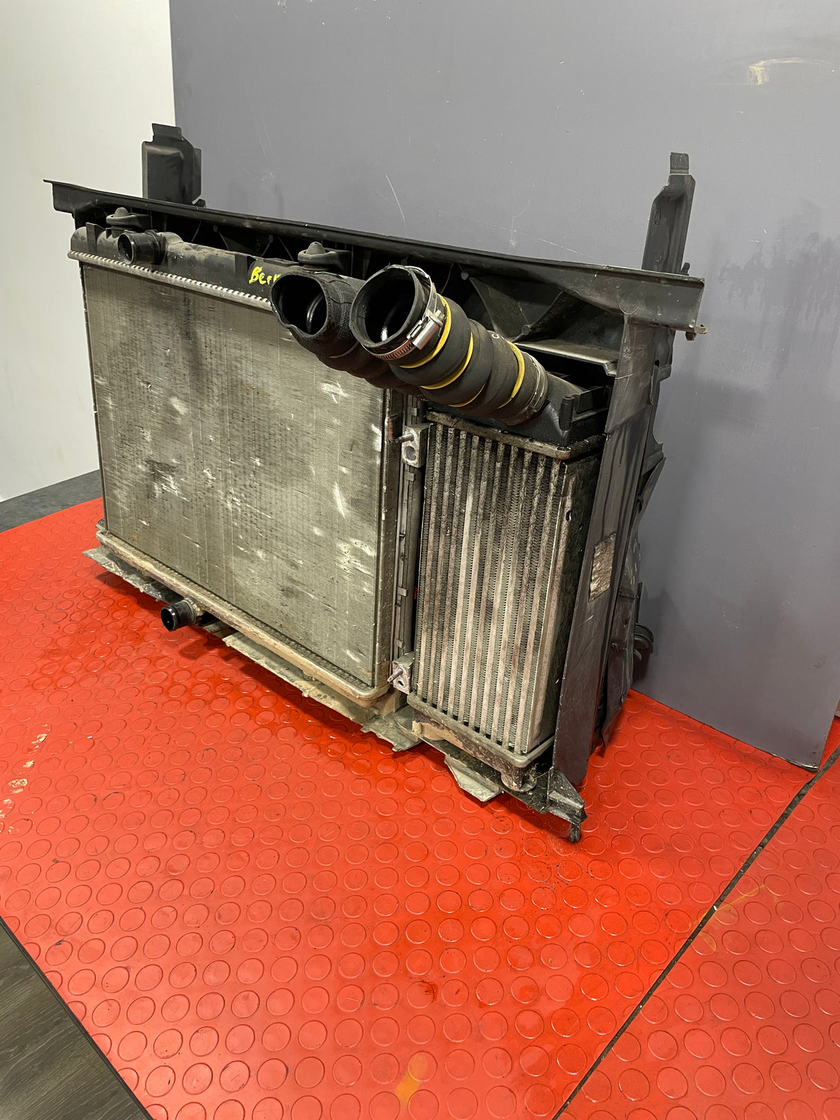 Peugeot Partner/Citroen Berlingo COMPLETE SLAM PANEL w/ RADIATOR,AC CONDENSER,FAN,RESISTOR,INTERCOOLER, & SIDE COVER MK2 1.6 HDI 2016-2018 P/N 9682720580 - 1