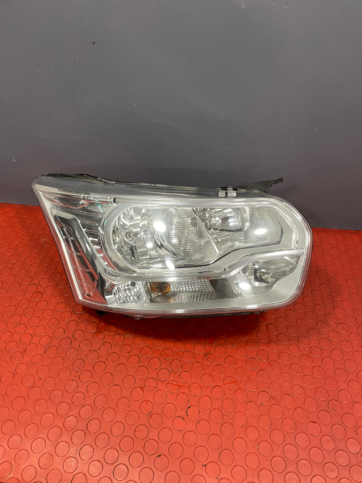 Ford Transit HEADLIGHT HALOGEN BULB With LED DRL CHROME Driver's Side O/S 2013-2018 P/N BK3113D152B / BK3113D152AD