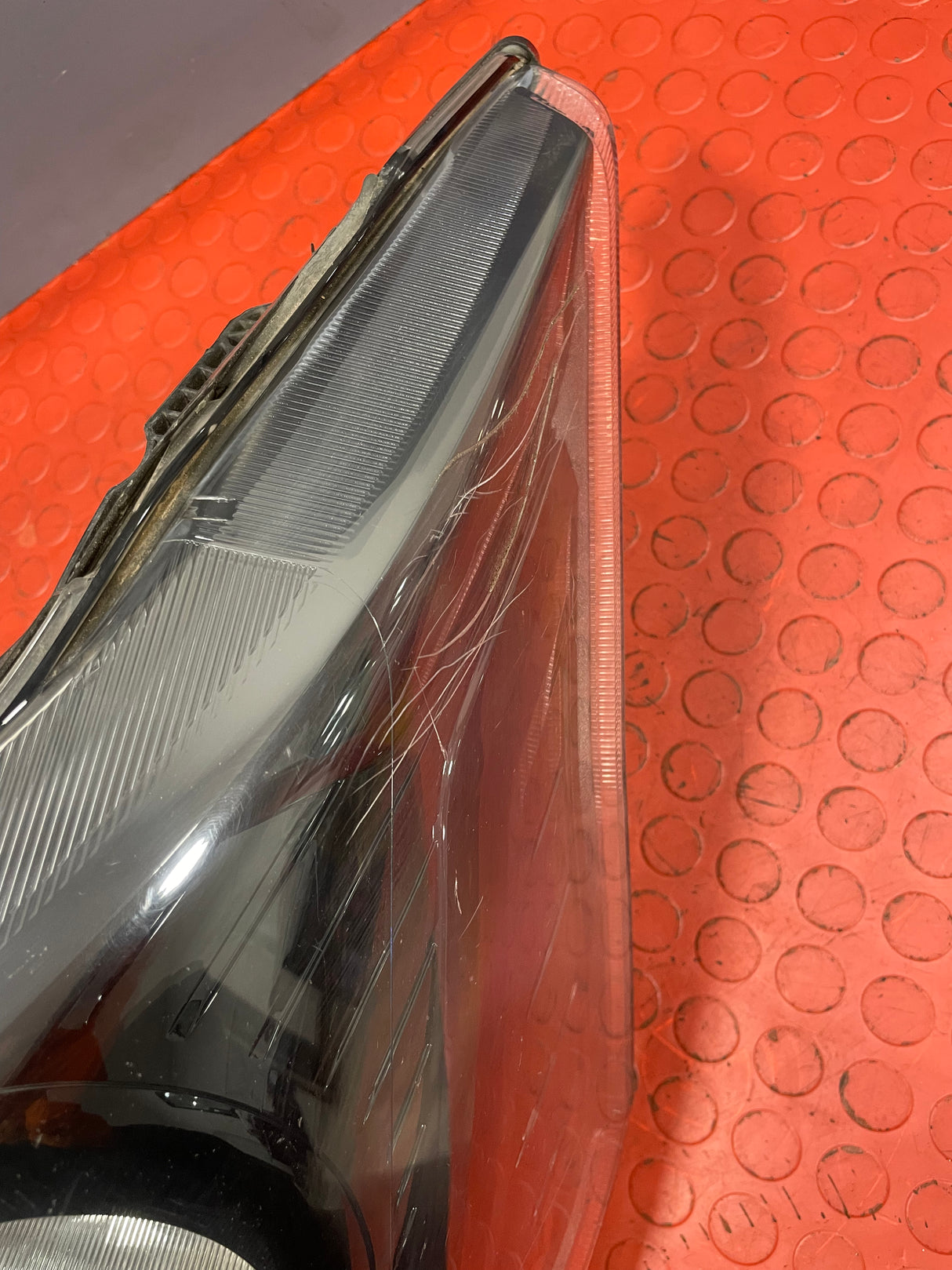 Ford Transit HEADLIGHT ASSEMBLY BLACK INTERIOR Passenger's Side (with Visible Lens Scratches) MK8 2.0 P/N GK3113W030AA / BK3113W030B