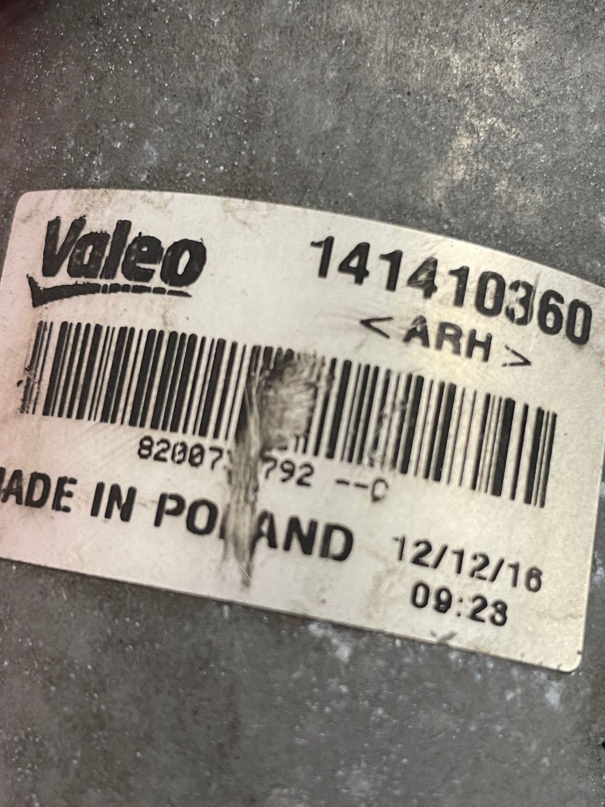 Renault Master FRONT WIPER MOTOR AND LINKAGE 2016 P/N 8200734792