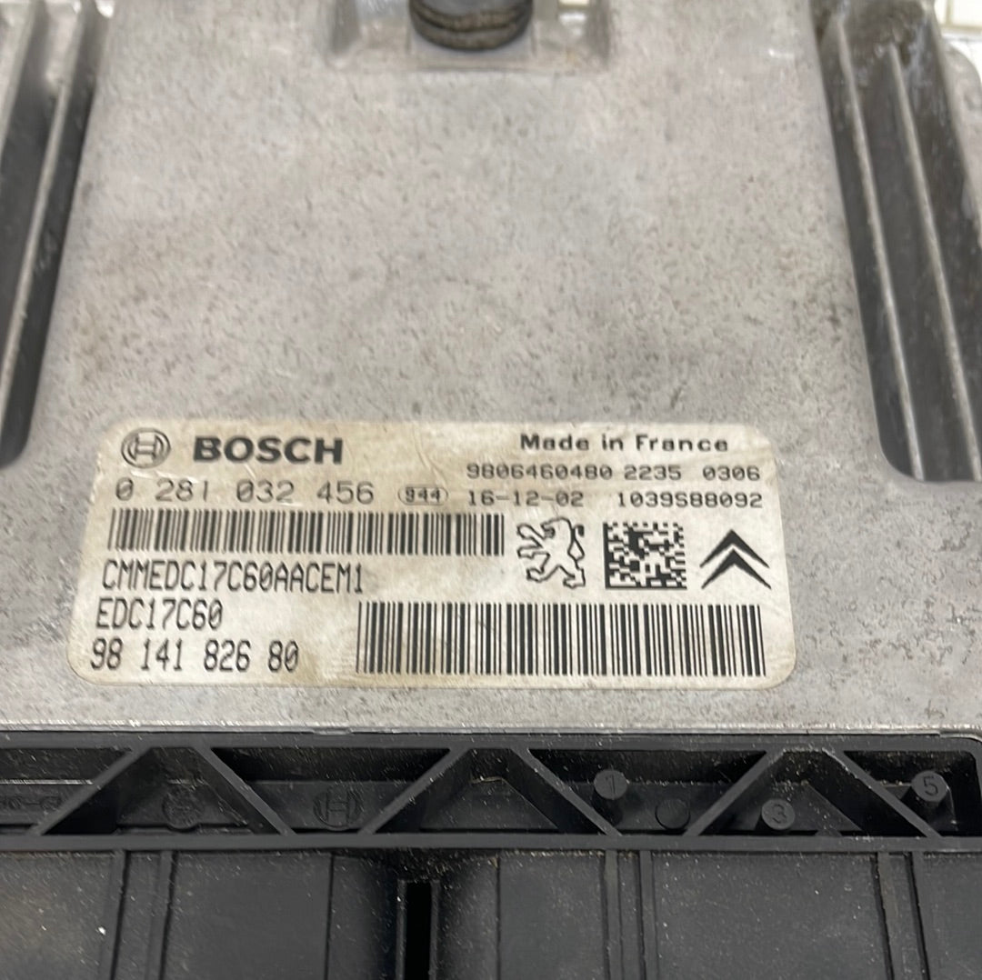 Citroen Berlingo/Peugeot Partner 2016 1.6 HDI ENGINE ECU With Key P/N 9814182680